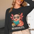 Readsolotl Kawaii Axolotl Reading Book Lover Unisex Long Sleeve T-Shirt Readsolotl Kawaii Axolotl Reading Book Lover Unisex Long Sleeve T-Shirt