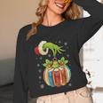 Retro Christmas Ornament Book Christmas Teacher Librarian Unisex Long Sleeve T-Shirt