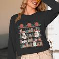 Retro Ghost Reading Book Teacher Librarian Bookish Christmas Unisex Long Sleeve T-Shirt