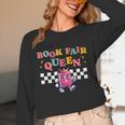 Retro Library Book Fair Queen School Reading Girls Women's Unisex Long Sleeve T-Shirt