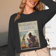 Robinson Crusoe Book Cover 1920 Unisex Long Sleeve T-Shirt Robinson Crusoe Book Cover 1920 Unisex Long Sleeve T-Shirt