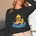 Rubber Duck Reading Book Swim Rubber Duckling Rubber Duckie Unisex Long Sleeve T-Shirt