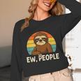 Sarcastic Sloth Introvert Anti Social Unisex Long Sleeve T-Shirt