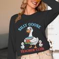 Silly Goose With Books Teacher Club School Educator Unisex Long Sleeve T-Shirt Silly Goose With Books Teacher Club School Educator Unisex Long Sleeve T-Shirt