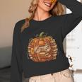 Smart Book Pumpkin Retro Fall Teacher Reading Halloween Unisex Long Sleeve T-Shirt
