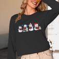 Snowman Reading Books Teacher Librarian Bookworm Christmas Unisex Long Sleeve T-Shirt