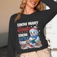 Snowman Winter Snow So Many Books Christmas Snow Little Time Unisex Long Sleeve T-Shirt