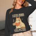 I Stay Home I Read Books I Pet My Cat I Regret Nothing Women Unisex Long Sleeve T-Shirt I Stay Home I Read Books I Pet My Cat I Regret Nothing Women Unisex Long Sleeve T-Shirt