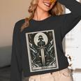 Tarot Cards Guide Book Esoteric Mysticism Clothing Tarot Card Justice Unisex Long Sleeve T-Shirt