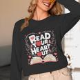 Teach Inspire Grow Everyday Read Your Heart Out Valentine Book-Themed Small Unisex Long Sleeve T-Shirt