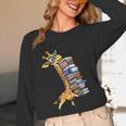 Teacher Shirt Giraffe Holding Books Bookworm Librarian Unisex Long Sleeve T-Shirt Teacher Shirt Giraffe Holding Books Bookworm Librarian Unisex Long Sleeve T-Shirt
