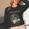 Tired Moms Book Club Dark Floral Coffee Skeleton Unisex Long Sleeve T-Shirt