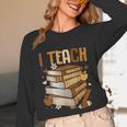 History Month I Teach Melanin Book Black Teacher Unisex Long Sleeve T-Shirt