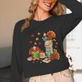 Turkey Reading Books Fall Librarian Book Lover Teacher Kids Unisex Long Sleeve T-Shirt