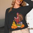 Turkey Reading Books Fall Thanksgiving Teacher Book Unisex Long Sleeve T-Shirt Turkey Reading Books Fall Thanksgiving Teacher Book Unisex Long Sleeve T-Shirt