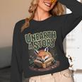 Unearth A Story Fox Reads a Book Unisex Long Sleeve T-Shirt