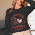 Valentines All Booked For Valentines Book Lover Girl Teacher Unisex Long Sleeve T-Shirt