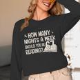 Vintage How Many Nights Reading 67 Meme Book Lover Teacher Unisex Long Sleeve T-Shirt