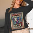 Vintage Style Read Books Lift Weights Fight Fascists Retro Unisex Long Sleeve T-Shirt Vintage Style Read Books Lift Weights Fight Fascists Retro Unisex Long Sleeve T-Shirt