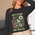 Weird Teachers Build Character Frog Reading Book Librarian Unisex Long Sleeve T-Shirt
