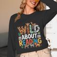 Wild About Reading Zoo Animals Books Reader Lover Unisex Long Sleeve T-Shirt Wild About Reading Zoo Animals Books Reader Lover Unisex Long Sleeve T-Shirt