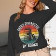 Women's Easily Distracted By Books Unisex Long Sleeve T-Shirt