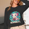 Women's Readsolotl Kawaii Axolotl Reading Book Lover Unisex Long Sleeve T-Shirt Women's Readsolotl Kawaii Axolotl Reading Book Lover Unisex Long Sleeve T-Shirt