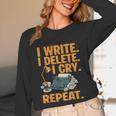 I Write Book Writer Author Book Writing Novelist Unisex Long Sleeve T-Shirt
