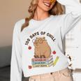 100 Days Of Chill Cute Capybara School Book Lover Unisex Long Sleeve T-Shirt 100 Days Of Chill Cute Capybara School Book Lover Unisex Long Sleeve T-Shirt