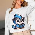 Adorable Book Lover Blue Jay With Reading Glasses Cute Raglan Baseball Tee Unisex Long Sleeve T-Shirt Adorable Book Lover Blue Jay With Reading Glasses Cute Raglan Baseball Tee Unisex Long Sleeve T-Shirt