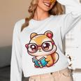 Adorable Book Lover Chipmunk With Reading Glasses Cute Premium Unisex Long Sleeve T-Shirt Adorable Book Lover Chipmunk With Reading Glasses Cute Premium Unisex Long Sleeve T-Shirt