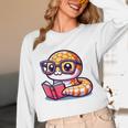 Adorable Book Lover Rattlesnake With Reading Glasses Cute Unisex Long Sleeve T-Shirt