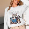 Animals Raccoon Reading Book Librarian Across America Kids Unisex Long Sleeve T-Shirt