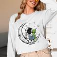 Astronaut Reading Book To Alien Moon Space Astronomy Unisex Long Sleeve T-Shirt Astronaut Reading Book To Alien Moon Space Astronomy Unisex Long Sleeve T-Shirt