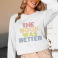 The Book Was Better Retro 70s Vintage Premium Tri-Blend Unisex Long Sleeve T-Shirt