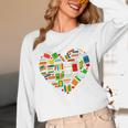 Book Lover Librarian Books Heart Valentine Unisex Long Sleeve T-Shirt