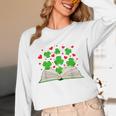 Book With Shamrocks Librarian Saint Patrick's Day Kids Unisex Long Sleeve T-Shirt