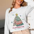 All Booked For Christmas Book Christmas Tree Lights Bookish Unisex Long Sleeve T-Shirt