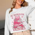 All Booked For Valentine Books Lover Teacher Floral Unisex Long Sleeve T-Shirt