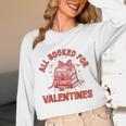 All Booked For Valentines Bow Heart Book Lover Valentine Day Unisex Long Sleeve T-Shirt