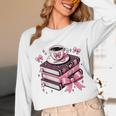 All Booked For Valentine's Teacher Coquette Bow Coffee Book Unisex Long Sleeve T-Shirt All Booked For Valentine's Teacher Coquette Bow Coffee Book Unisex Long Sleeve T-Shirt