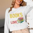 Books Are My Love Language Stack Unisex Long Sleeve T-Shirt