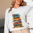 Books Painting Colorful Art Abstract Graphic Books Unisex Long Sleeve T-Shirt Books Painting Colorful Art Abstract Graphic Books Unisex Long Sleeve T-Shirt