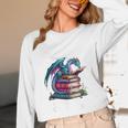 Bookworm Please I'm A Book Dragon Blue Dragon Unisex Long Sleeve T-Shirt