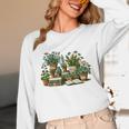 Botanical Garden Plants With Books Unisex Long Sleeve T-Shirt Botanical Garden Plants With Books Unisex Long Sleeve T-Shirt
