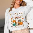 Cat Fall In Love With Reading Book Lover Autumn Unisex Long Sleeve T-Shirt