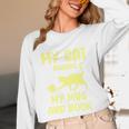 My Cat Guards My Mug And Book Humor Cats Premium Tri-Blend Unisex Long Sleeve T-Shirt