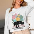 Cat Meme I Like Cats And Books And Maybe Three People Unisex Long Sleeve T-Shirt