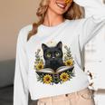 Cat For Women Book Lover Cute Cat And Book Unisex Long Sleeve T-Shirt Cat For Women Book Lover Cute Cat And Book Unisex Long Sleeve T-Shirt