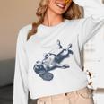 Cavalier King Charles Spaniel Book Nap Vintage Dog Mom Dad Unisex Long Sleeve T-Shirt